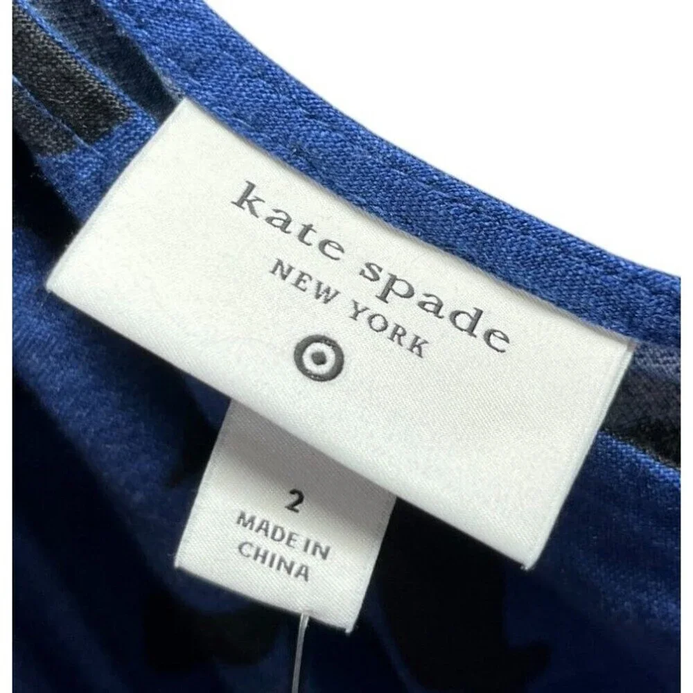 Kate Spade Romper Size 2 Women's Navy Black Floral One Shoulder Linen xTarget